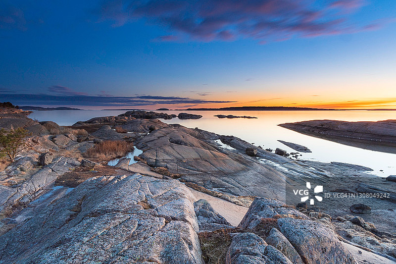 奥斯陆峡湾日落图片素材
