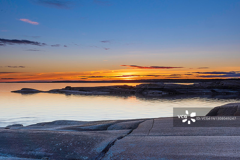 奥斯陆峡湾日落图片素材