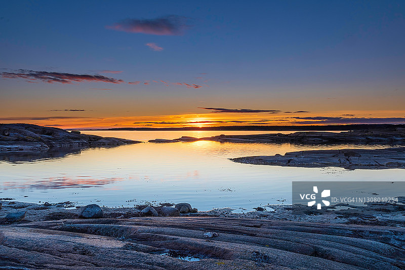 奥斯陆峡湾日落图片素材