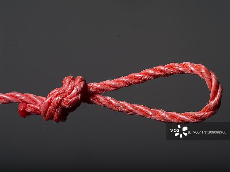 攀岩者绳圈——牢固的攀岩结图片素材