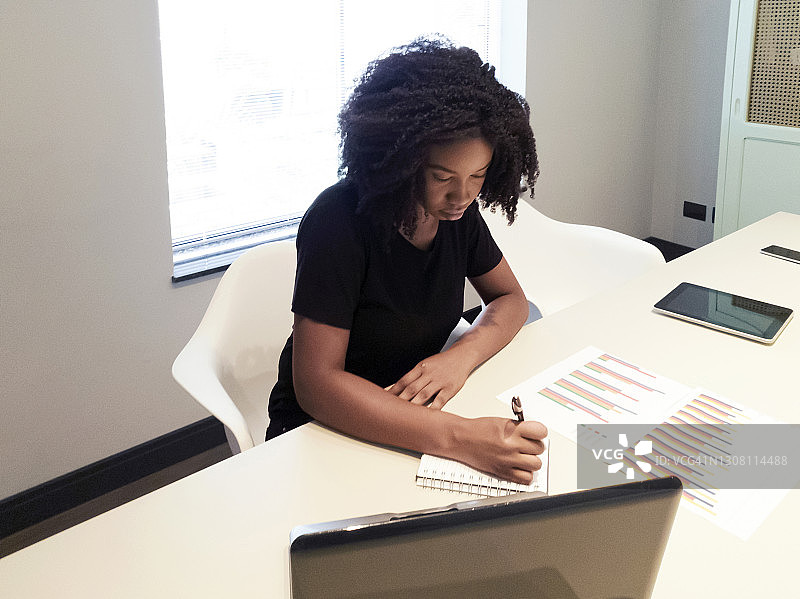 在办公室工作的女人图片素材