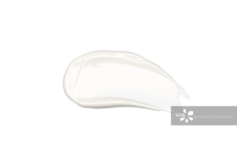 白色背景上的白色化妆品涂抹图片素材