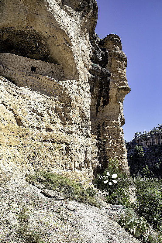 吉拉悬崖住所国家纪念碑中的美洲原住民遗址图片素材