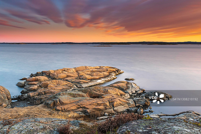 奥斯陆峡湾的日出图片素材