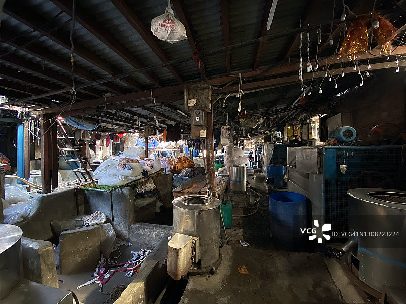 传统的Dhobi Ghat洗衣场图片素材