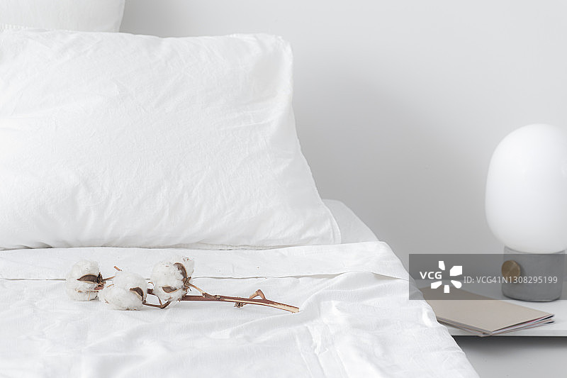 酒店床上用品细节图片素材