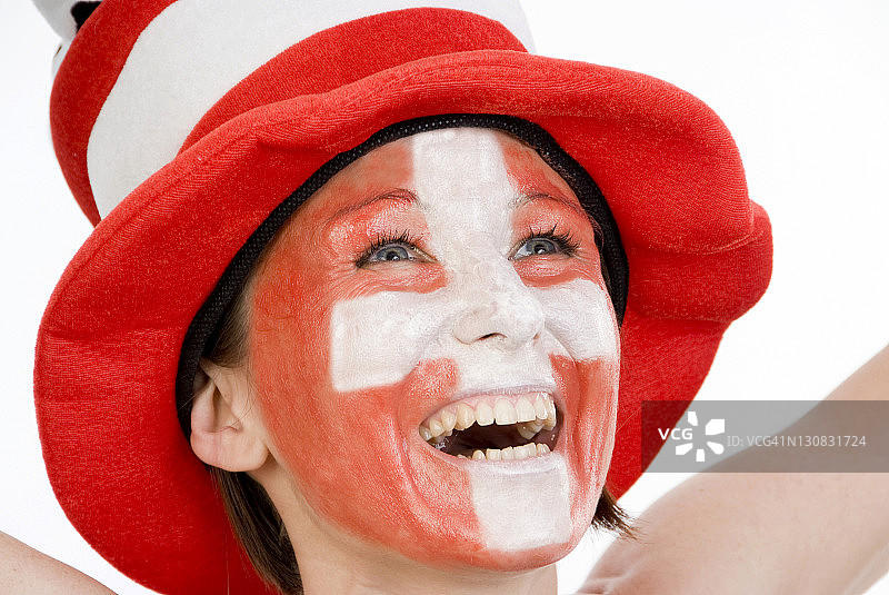 2008年奥地利瑞士欧洲杯上的女球迷图片素材