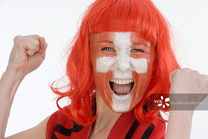 瑞士女足球迷图片素材