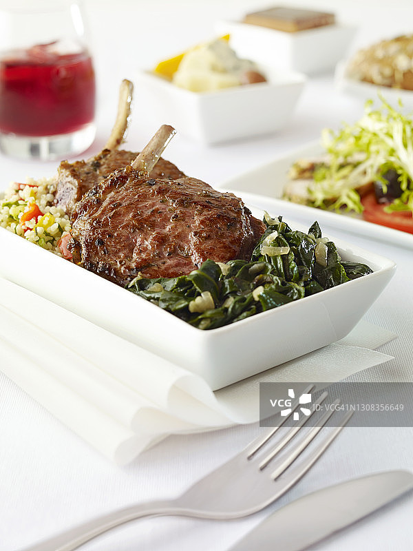 美味的航空餐图片素材