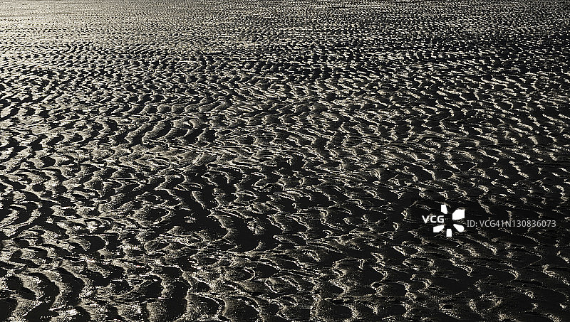 潮汐形成的海底结构 - 德国，欧洲图片素材