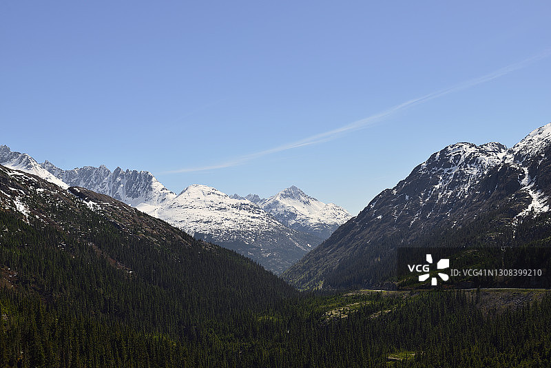 美国阿拉斯加州斯卡圭的98号克朗代克公路图片素材