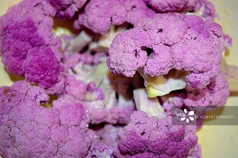 紫色花椰菜特写图片素材