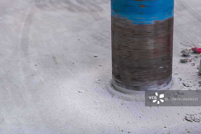 水泥地面钻孔机，施工设备图片素材