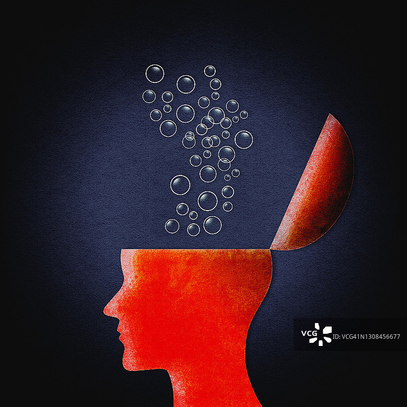 头部气泡插画图片素材