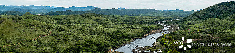 非洲安哥拉宽扎河的全景图片素材