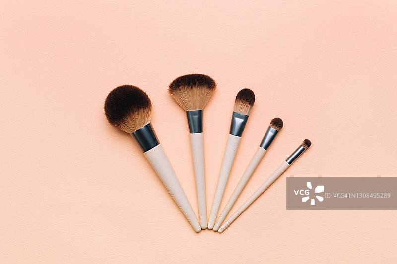 化妆刷套装俯视图：零残忍化妆刷图片素材