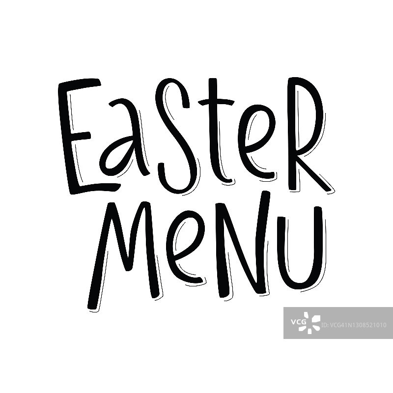 手写复活节菜单图片素材