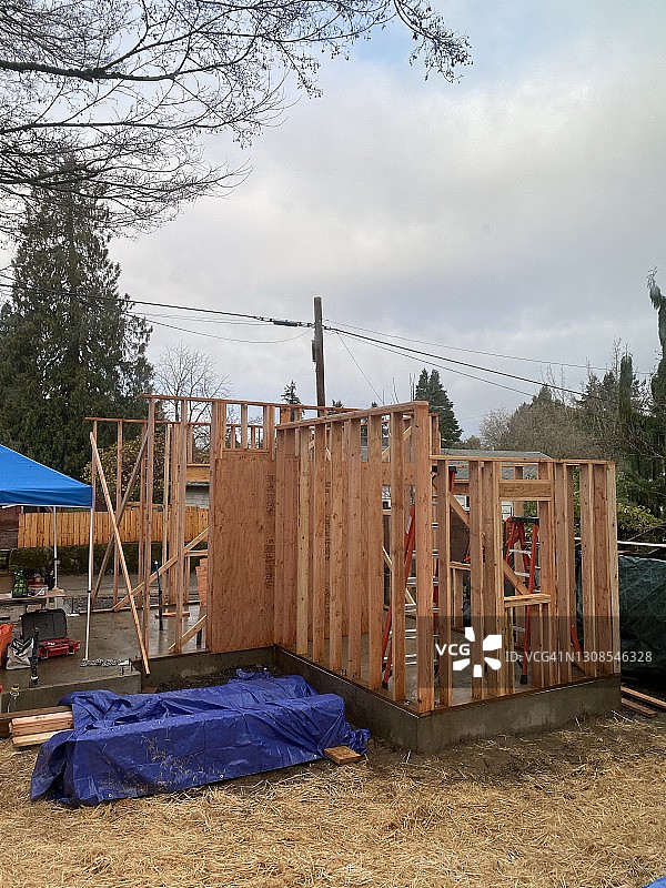 小型房屋框架（ADU）图片素材