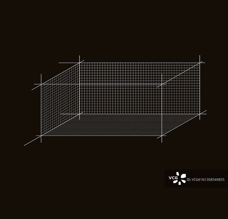 网格线框3D插图图片素材
