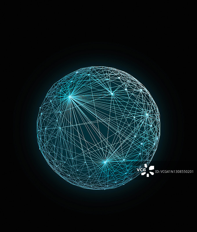 地球，线框，圆形，3D图片素材