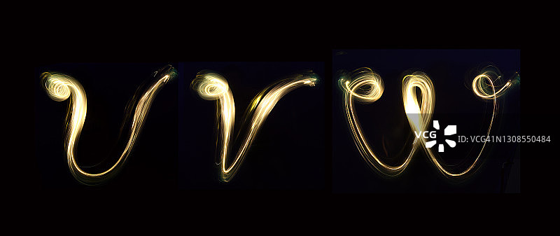 光、线条、字母、残影图片素材