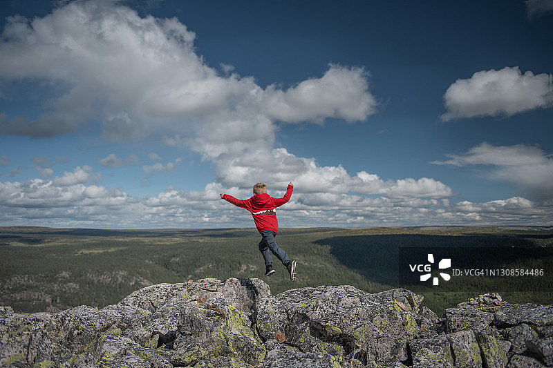 在特里西尔徒步前往斯卡格斯沃拉山图片素材