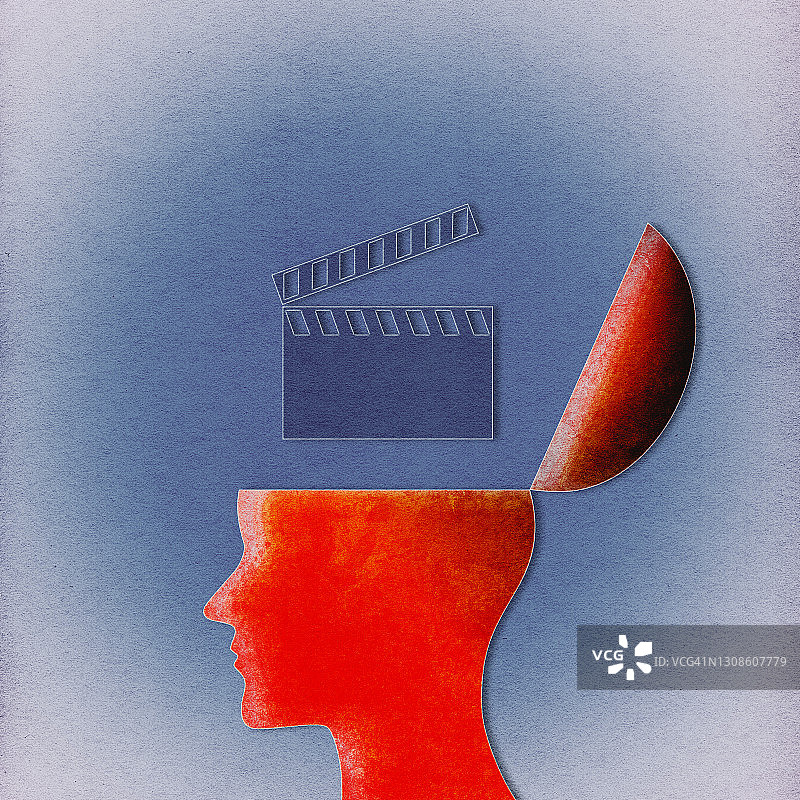 场记板头部插画图片素材