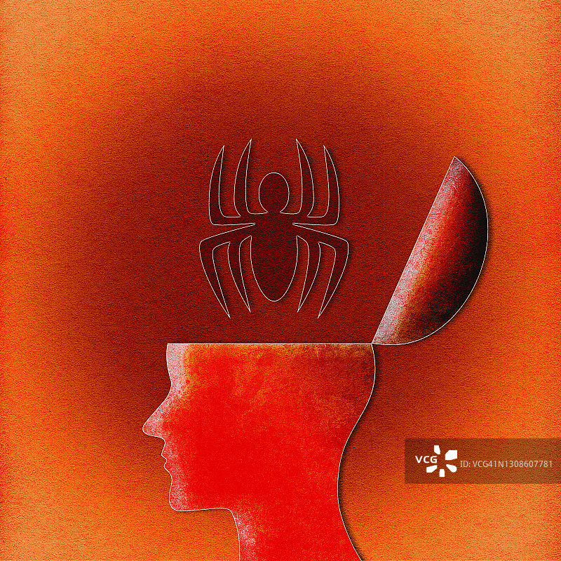 恐蜘蛛症插图图片素材