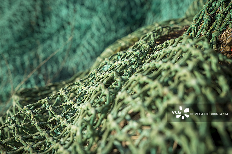 法国科蒂尼耶尔的绿色渔网图片素材