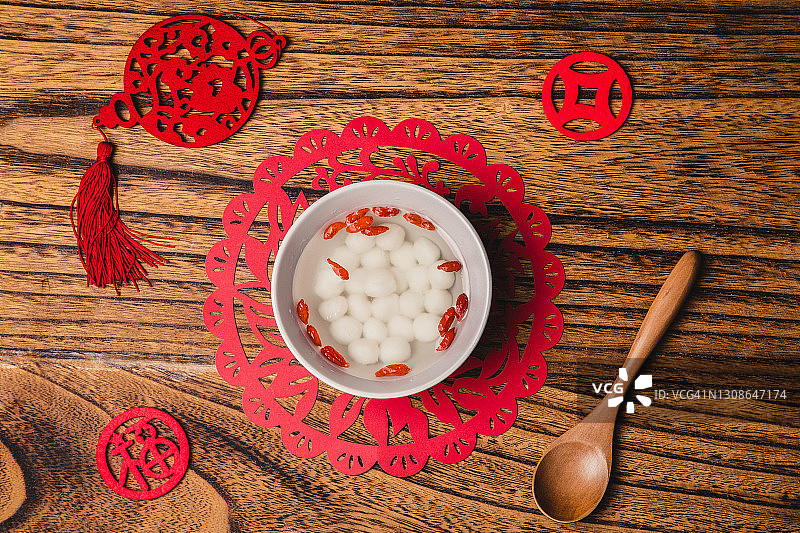 中国元宵节传统美食汤圆图片素材