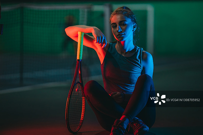 女网球运动员肖像图片素材