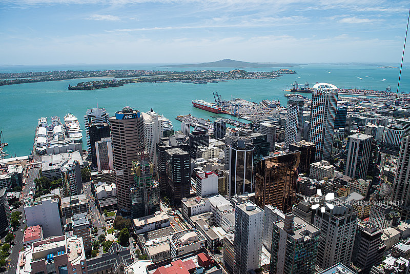 俯瞰奥克兰市中心图片素材