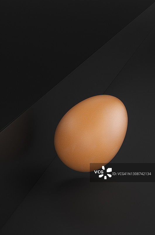 黑色背景上从桌边掉落的脆弱鸡蛋的平衡概念3D渲染插图图片素材