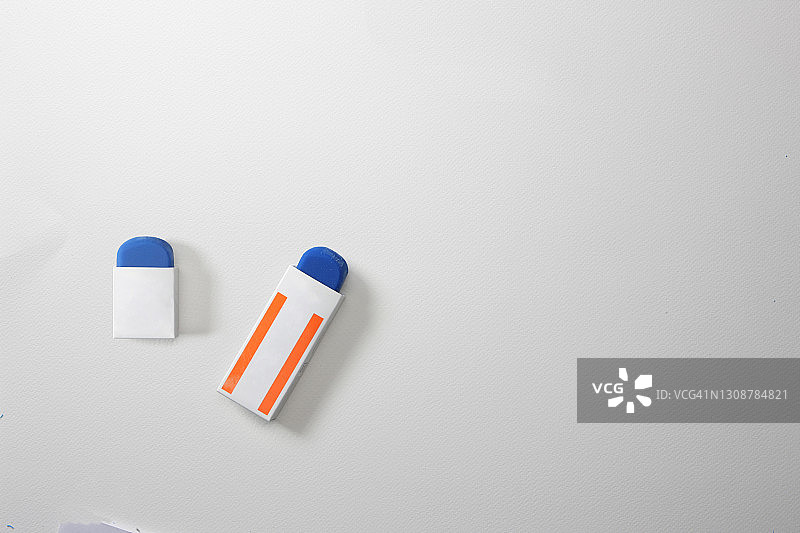 橡皮擦、蓝色、顶角、纸张、纹理图片素材