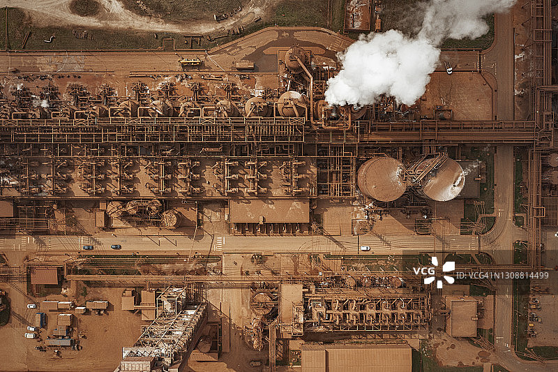 西班牙加利西亚圣西布劳铝业工厂航拍图片素材