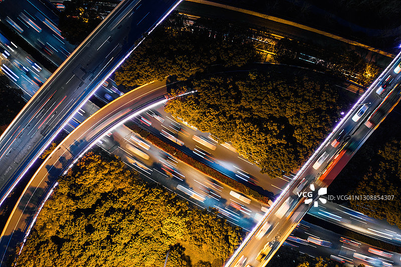 拥堵的立交桥图片素材