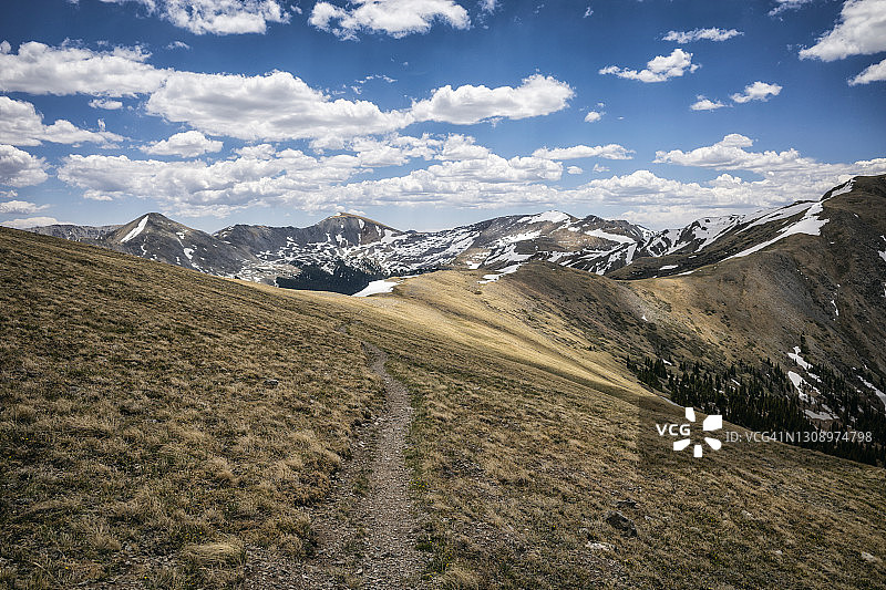 科罗拉多州大学峰荒野区徒步小径图片素材