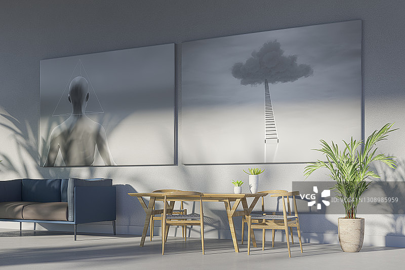 居家用餐客厅图片素材