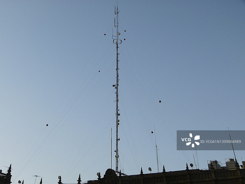 墨西哥城市中心国家宫殿的黎明日出图片素材