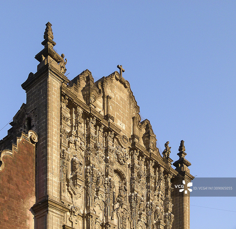 墨西哥城市中心佐卡罗广场的墨西哥城主教座堂图片素材
