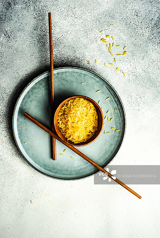 极简主义间歇性禁食米饭概念图片素材