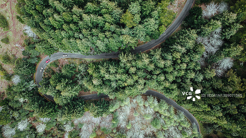 佩雷罗山的蜿蜒道路图片素材