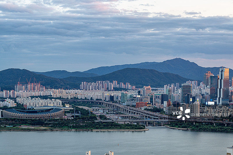 韩国蚕室综合运动场城市风光图片素材