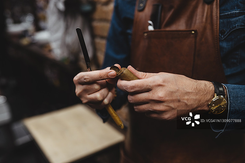 切割雪茄图片素材