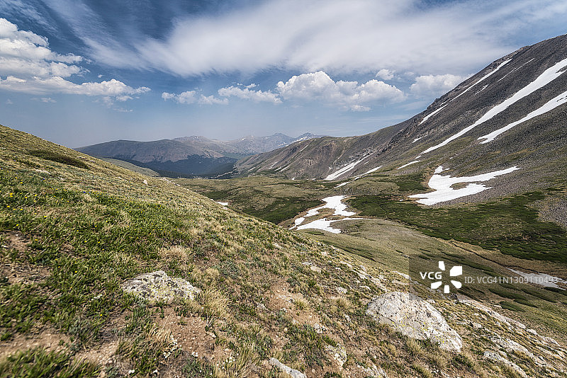 盆地景观与埃文斯山图片素材