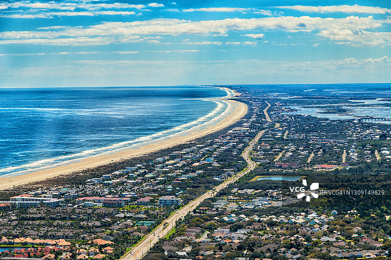 佛罗里达州北部海岸航拍图片素材