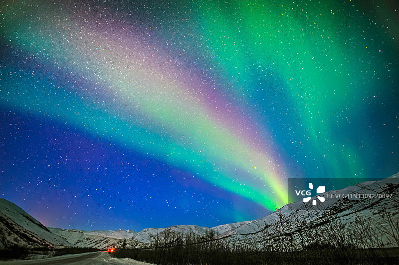 美国阿拉斯加的北极光图片素材