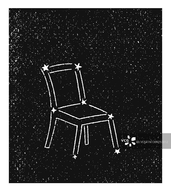 天文学旧版画插图 - 卡西奥佩亚的椅子图片素材