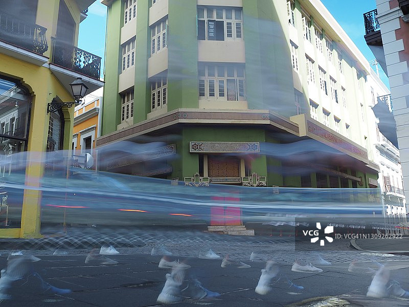 旧圣胡安街头动态1图片素材