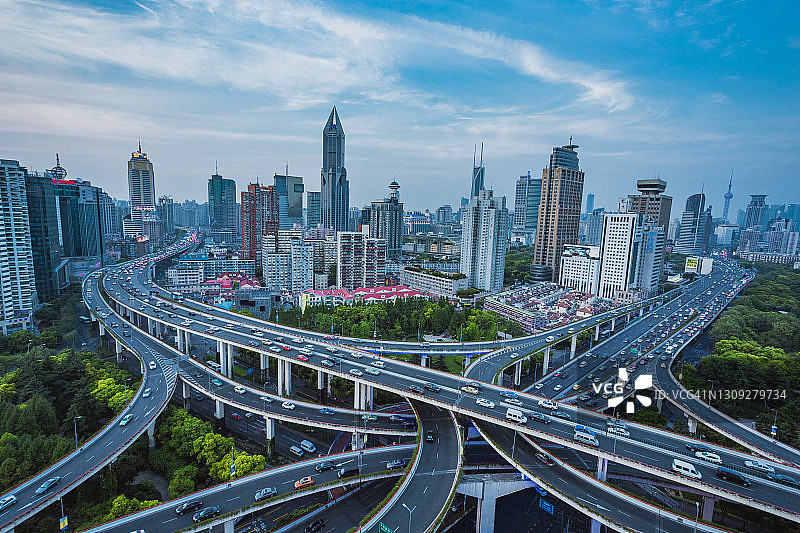 高速公路航拍鸟瞰图图片素材